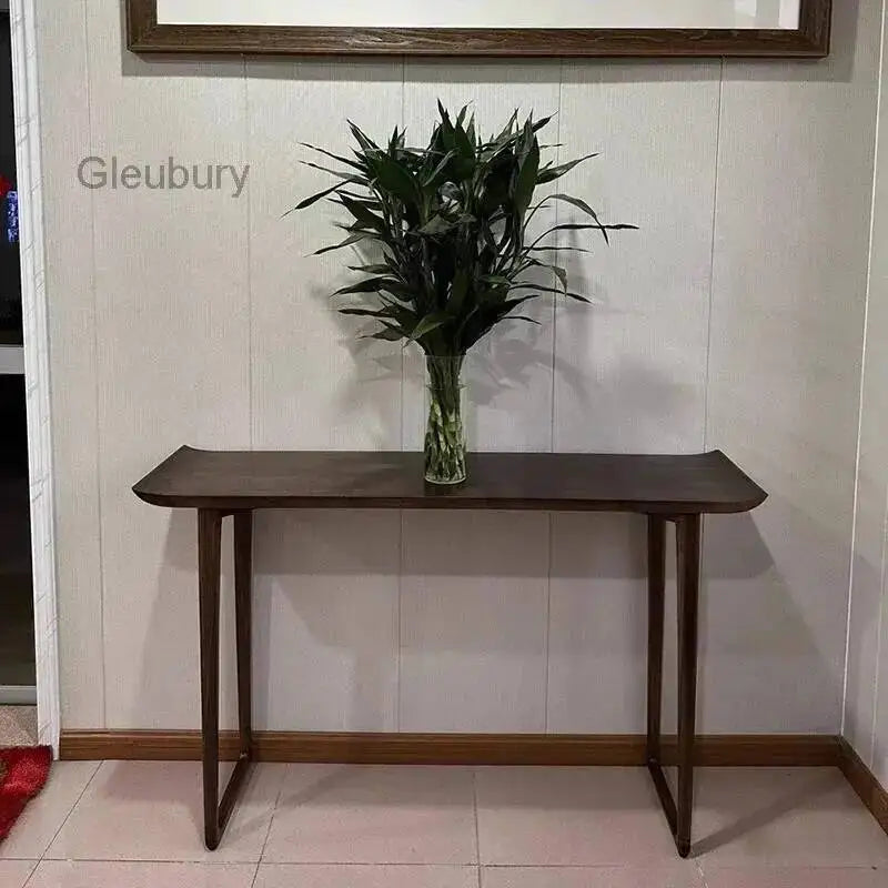 Chic Mid-Century Chinese Slender Console Table – Retro Entryway & Foyer Accent Table