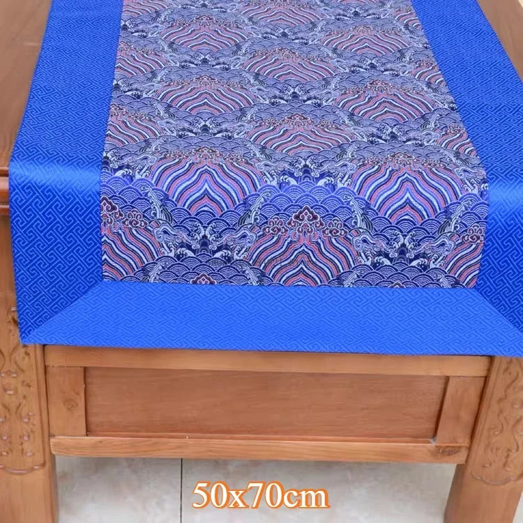 Tibetan Ethnic Style Brocade Tablecloth Home Interior Buddhist Hall Decoration Copy Scripture Cushion Cloth Religious Supplies