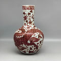 Chinese Red & White Porcelain – Antique Style Living Room Asian Home Decor