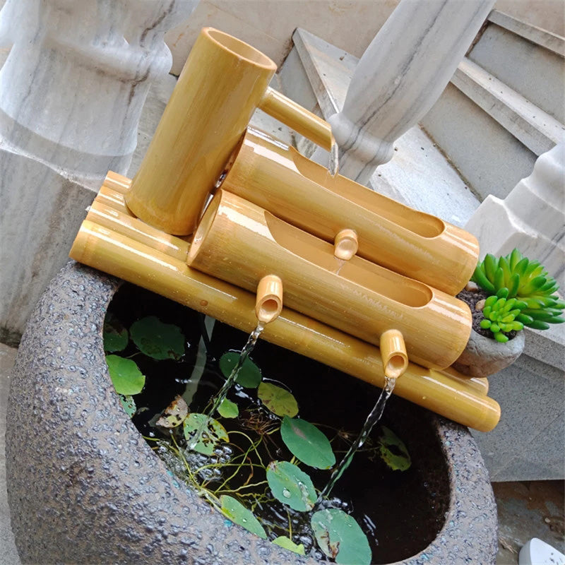 Handcrafted Bamboo Water Spout – DIY Zen Fountain Kit