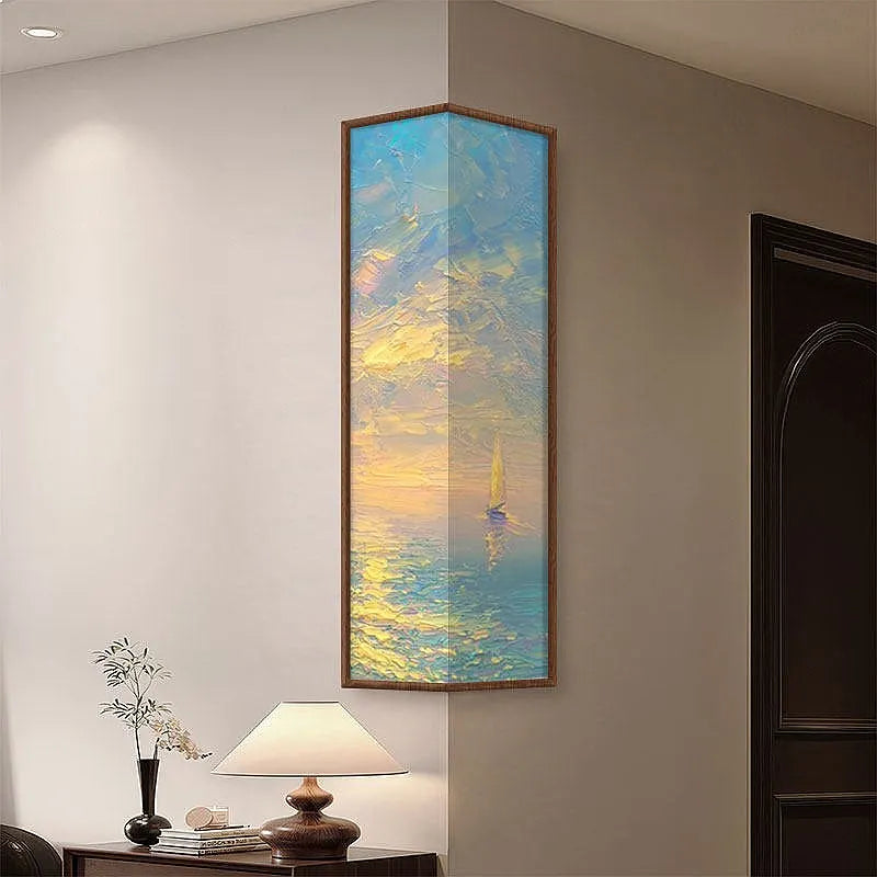 Vintage Double-Sided Corner Canvas Wall Art