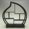 Wood‑Carved Peach Stand for Snuff Bottles & Statues – Asian Home Decor