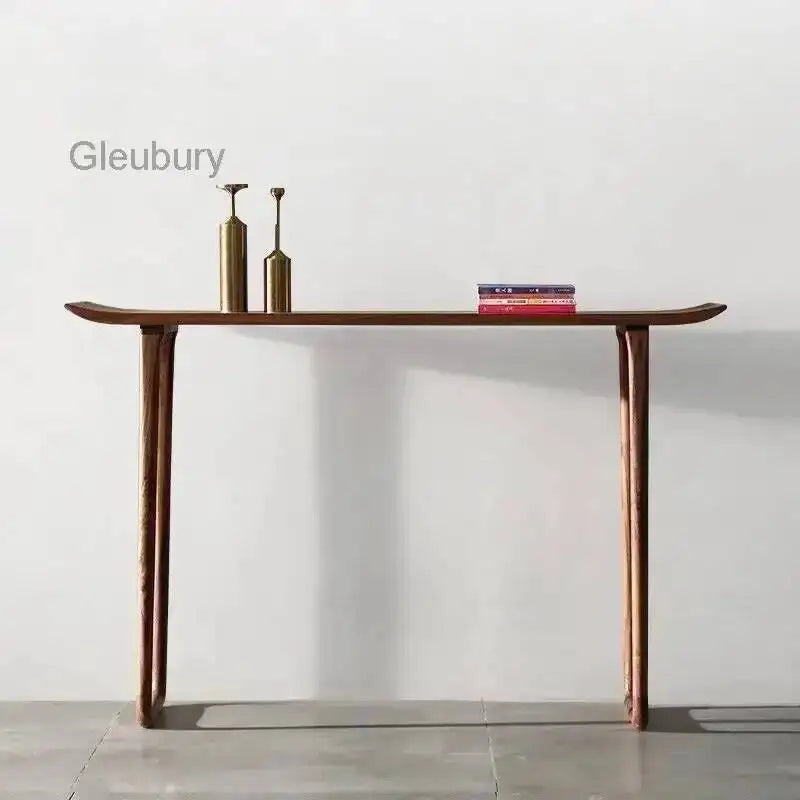 Chic Mid-Century Chinese Slender Console Table – Retro Entryway & Foyer Accent Table