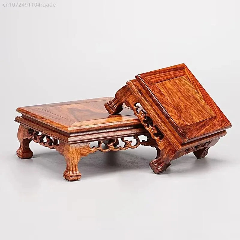 Solid Display Stand Base Wooden Pedestal for Figurines Vase Bonsai Home Wedding Decor Display