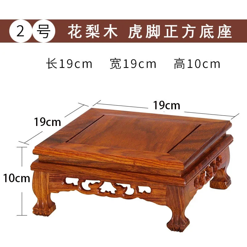 Solid Display Stand Base Wooden Pedestal for Figurines Vase Bonsai Home Wedding Decor Display