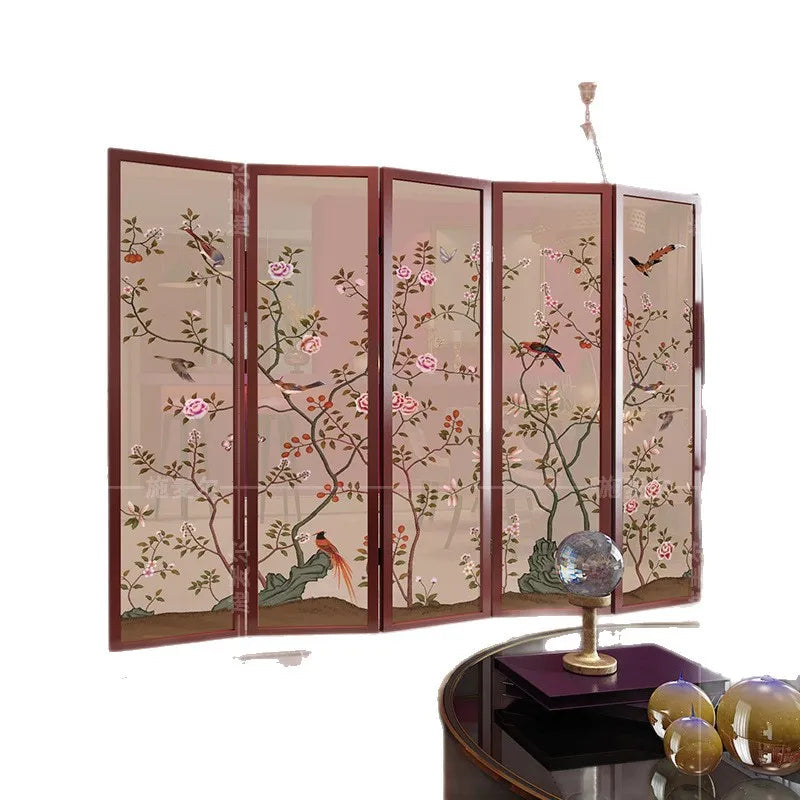 Solid Wood Chinese Folding Screen Partition – Traditional Room Divider