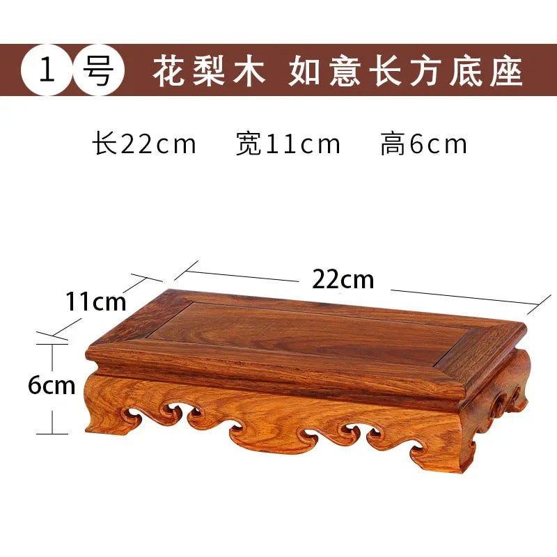 Solid Display Stand Base Wooden Pedestal for Figurines Vase Bonsai Home Wedding Decor Display
