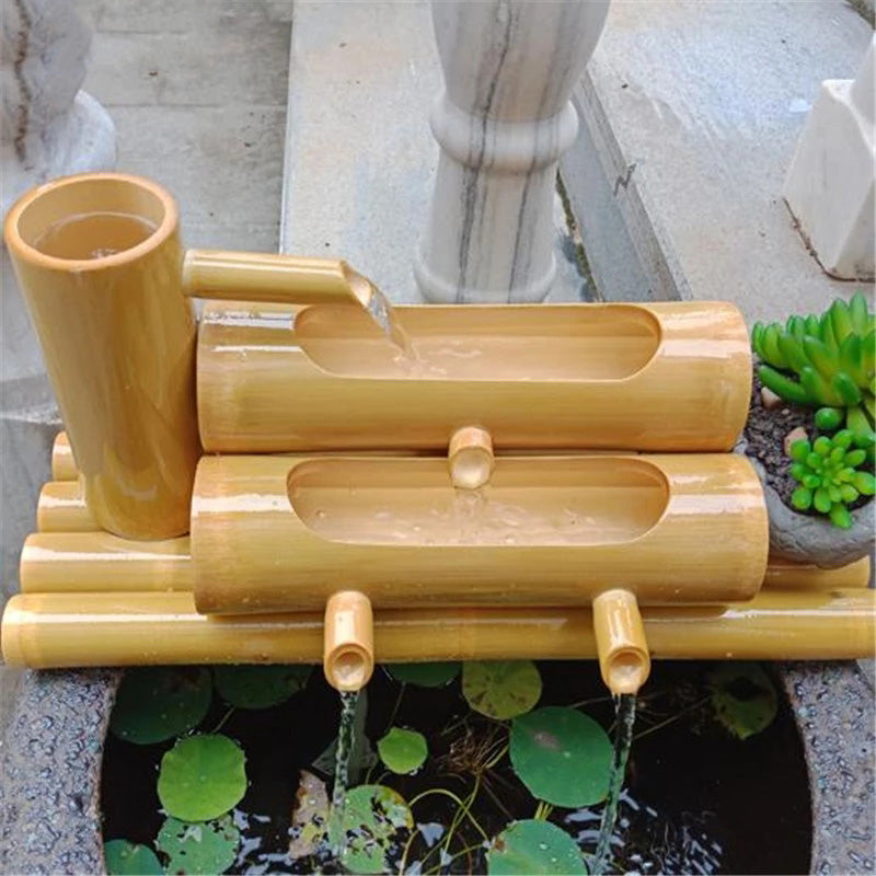 Handcrafted Bamboo Water Spout – DIY Zen Fountain Kit