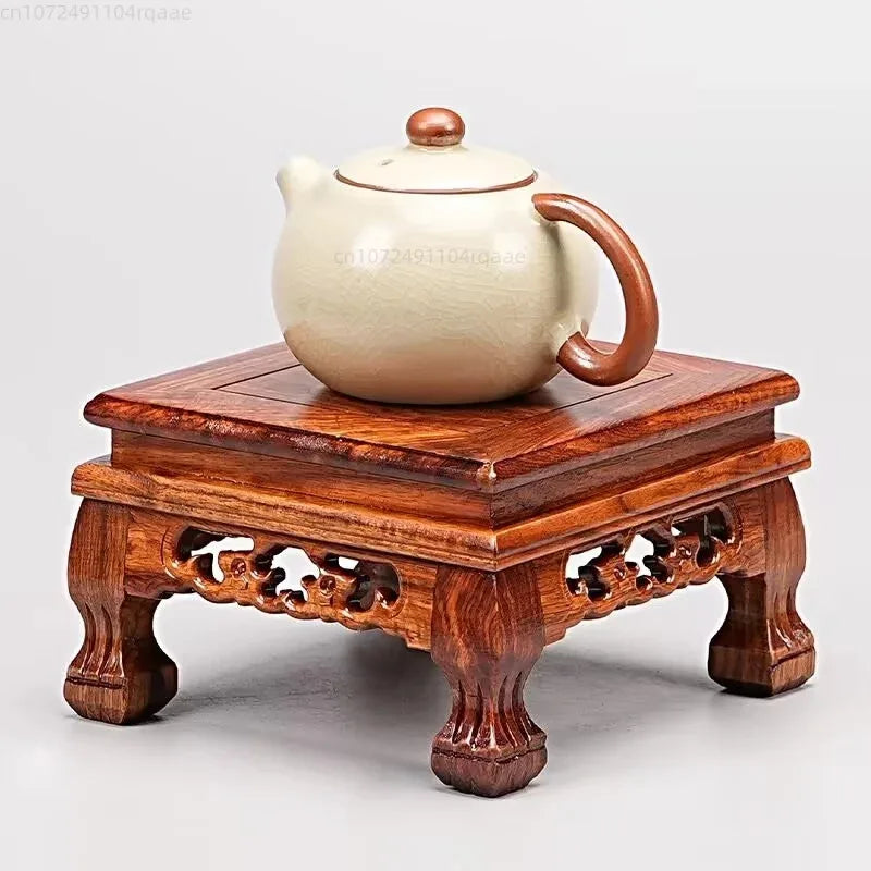 Solid Display Stand Base Wooden Pedestal for Figurines Vase Bonsai Home Wedding Decor Display