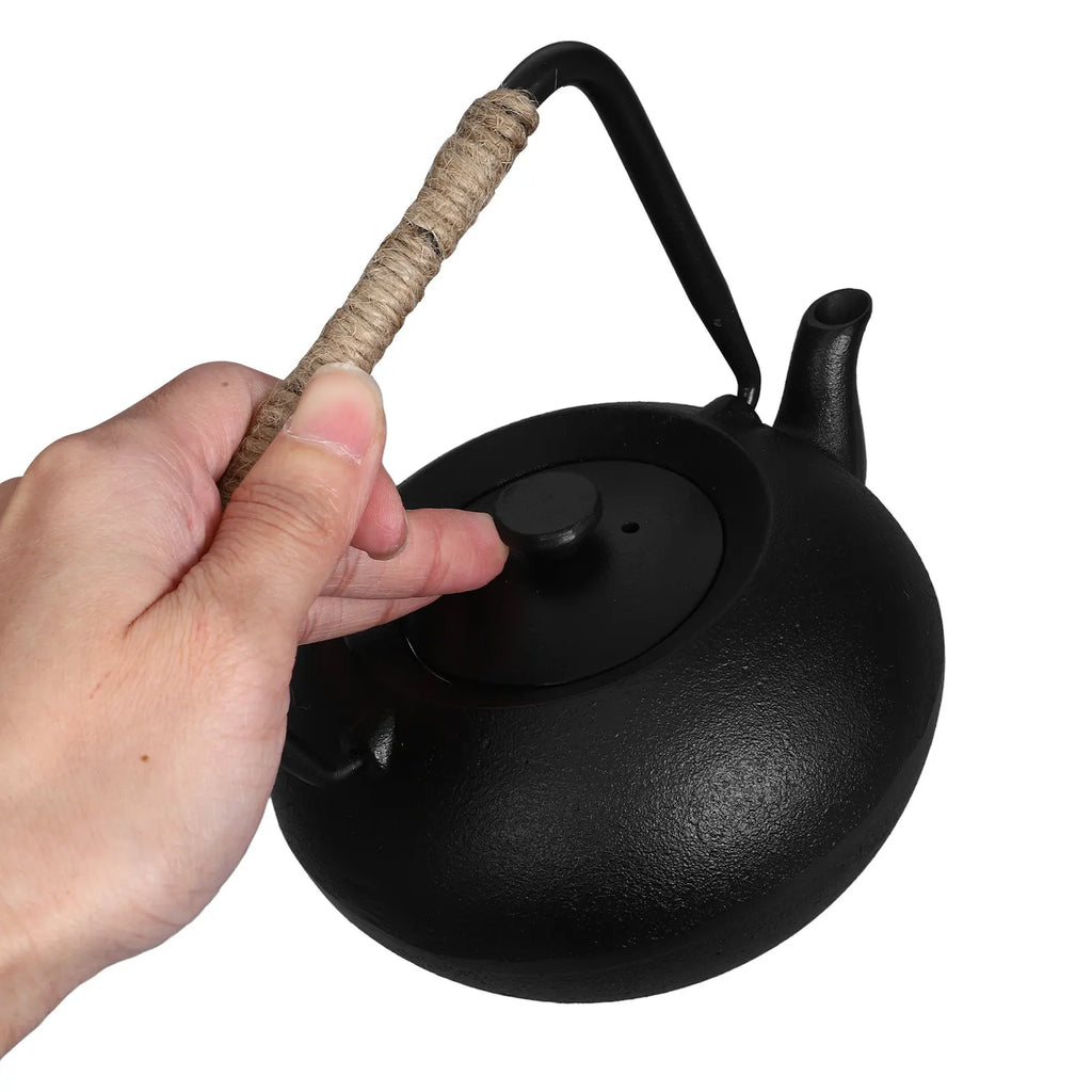 600ml Japanese Cast Iron Tetsubin Teapot – Stovetop Tea Kettle with Infuser