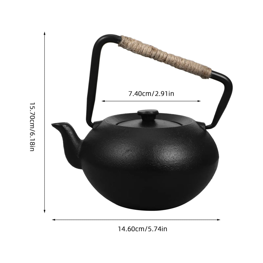 600ml Japanese Cast Iron Tetsubin Teapot – Stovetop Tea Kettle with Infuser