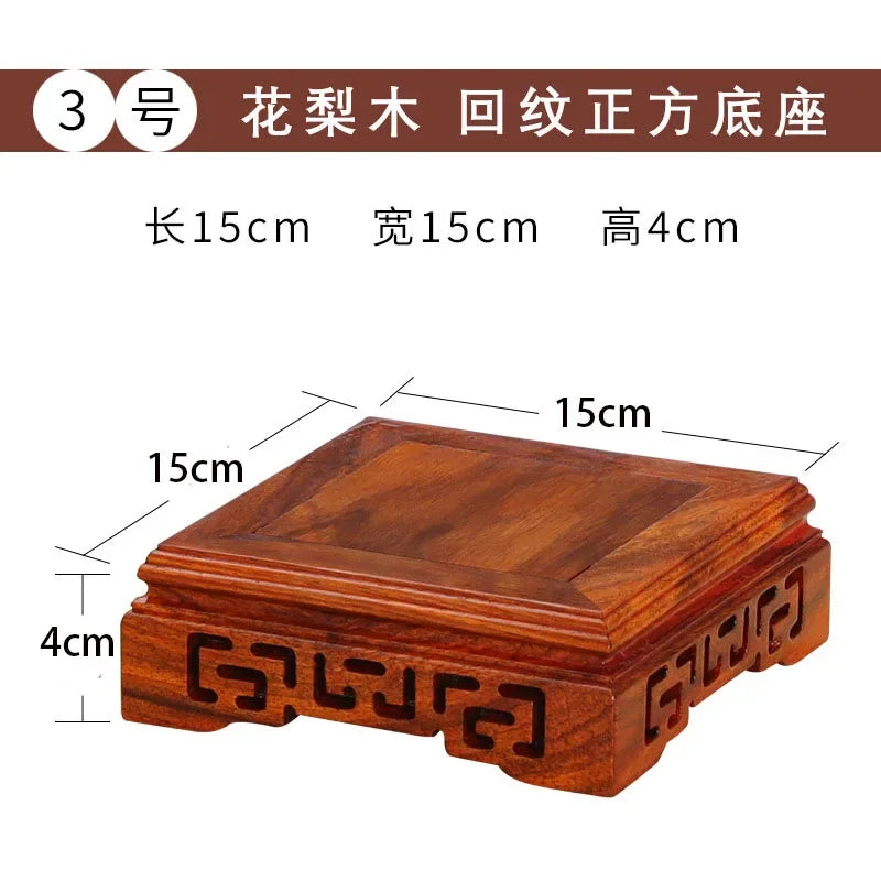 Solid Display Stand Base Wooden Pedestal for Figurines Vase Bonsai Home Wedding Decor Display