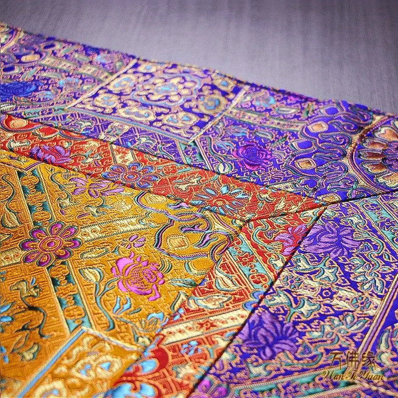 Tibetan Style Five-color Colorful Tablecloth Double-layer Thickened Table Mat Fabric Tablecloth Pattern Brocade Household Office