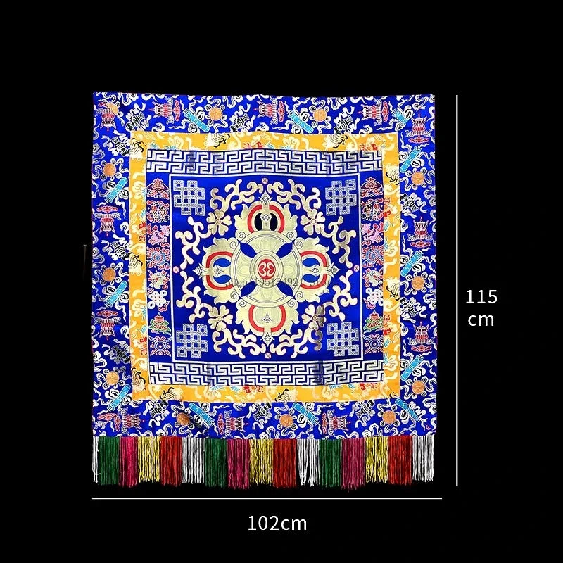 Tibetan Cross Vajra Embroidered Offering Cloth