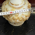 Qianlong Jade Carved and Gilded Dragon Reliefs Decorative Vase Ornament