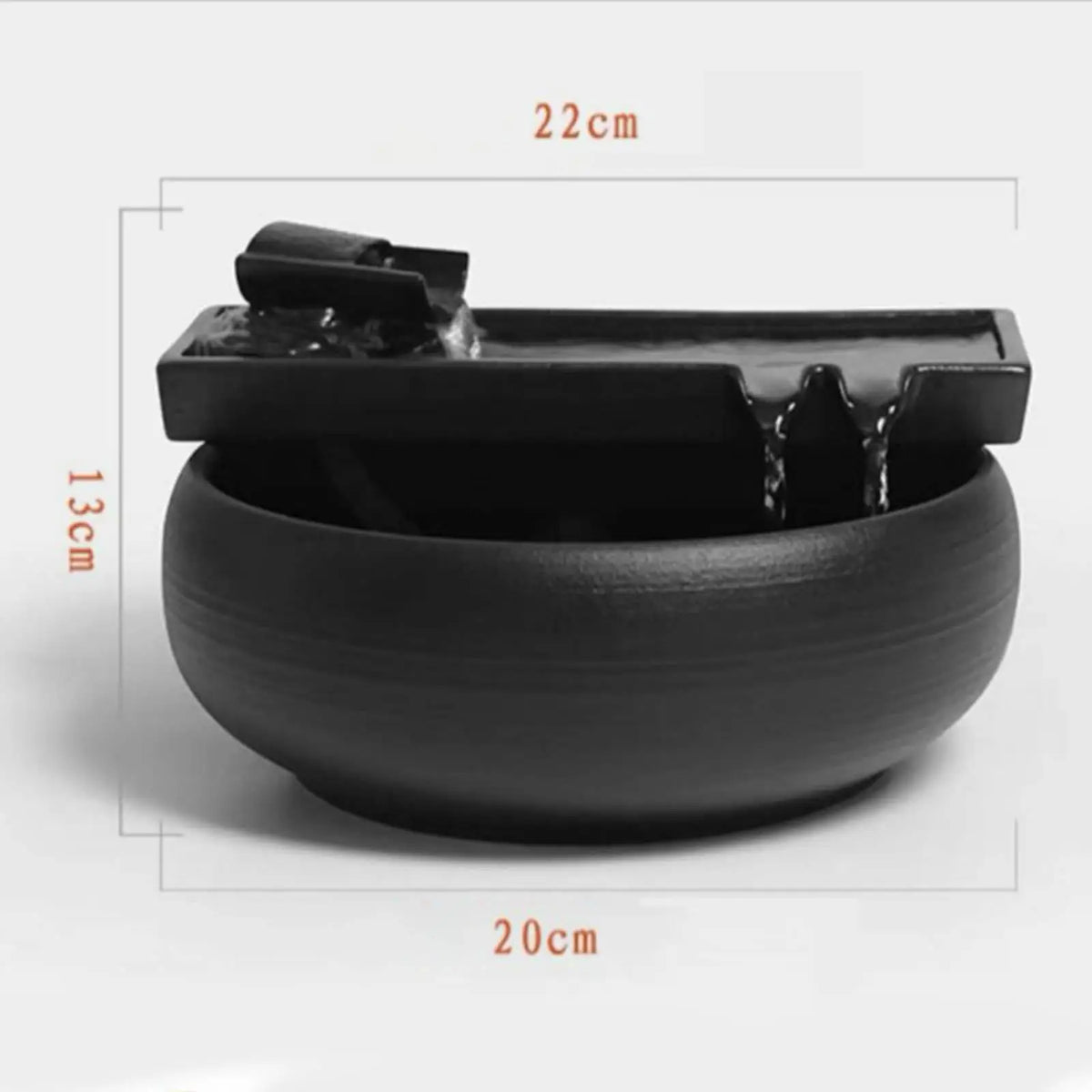 Tabletop Fountain Indoor Waterfall Vase Water Feature USB Powered