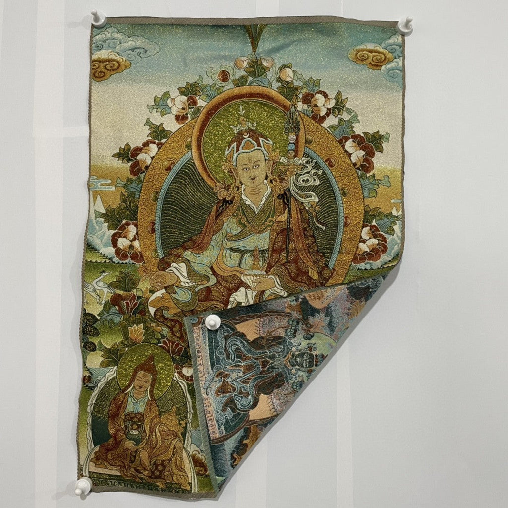 Tibetan Thangka Embroidered Silk Brocade Tapestry – Buddha Art