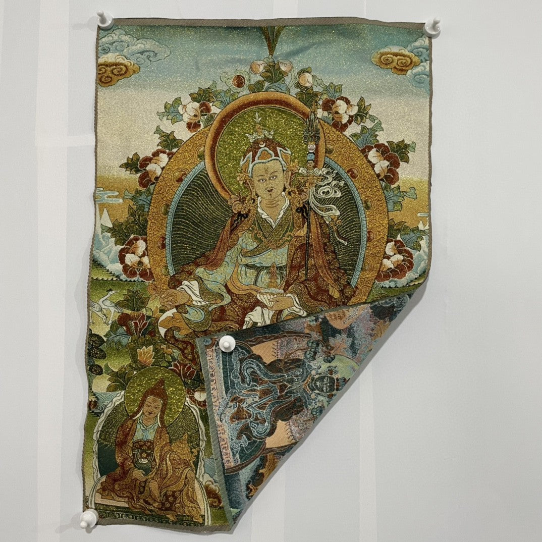 Tibetan Thangka Embroidered Silk Brocade Tapestry – Buddha Art