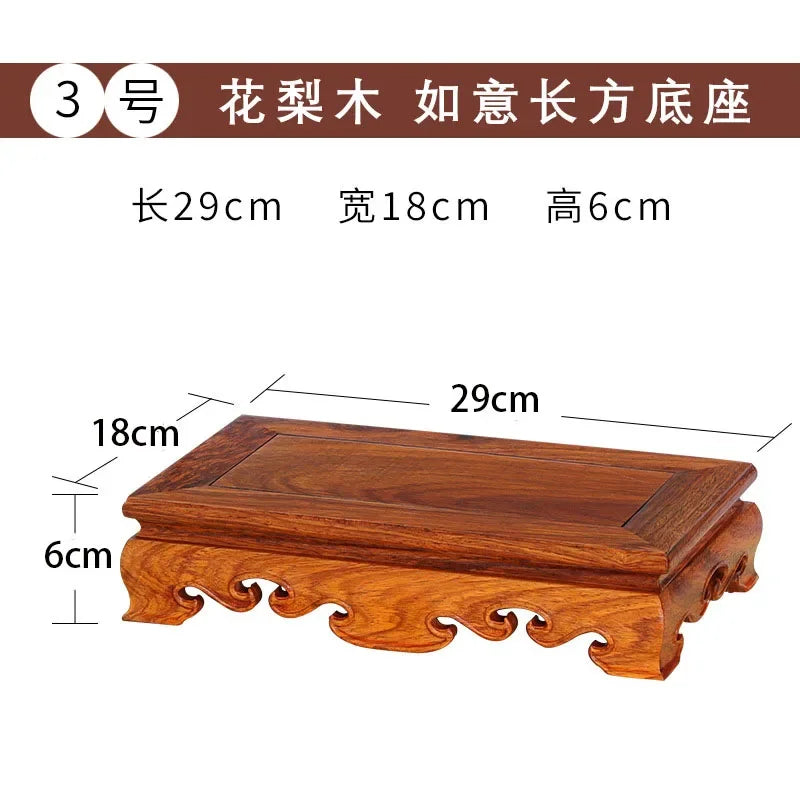 Solid Display Stand Base Wooden Pedestal for Figurines Vase Bonsai Home Wedding Decor Display