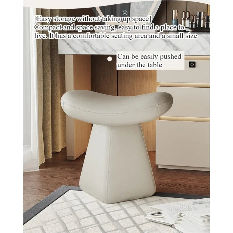 Light Luxury Upholstered Vanity Stool – Elegant Makeup Chair & Piano Bench