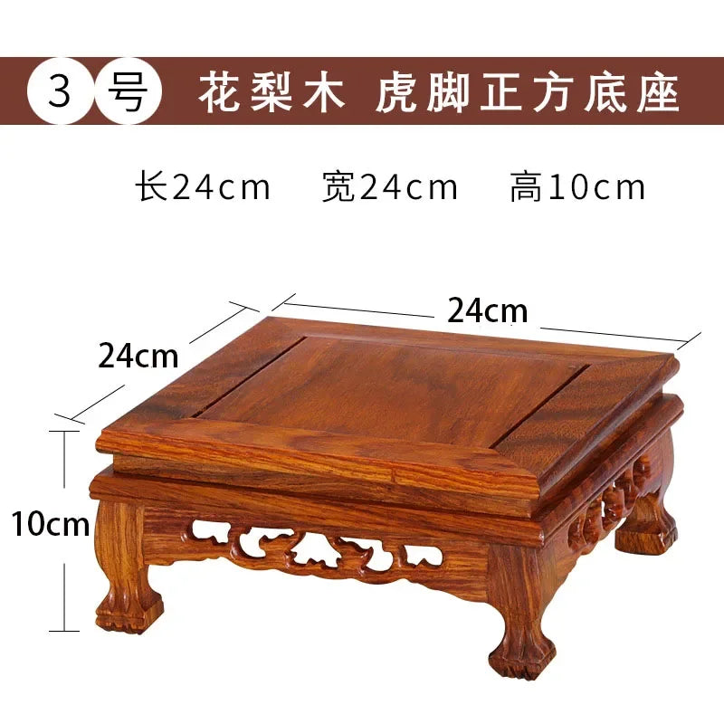 Solid Display Stand Base Wooden Pedestal for Figurines Vase Bonsai Home Wedding Decor Display