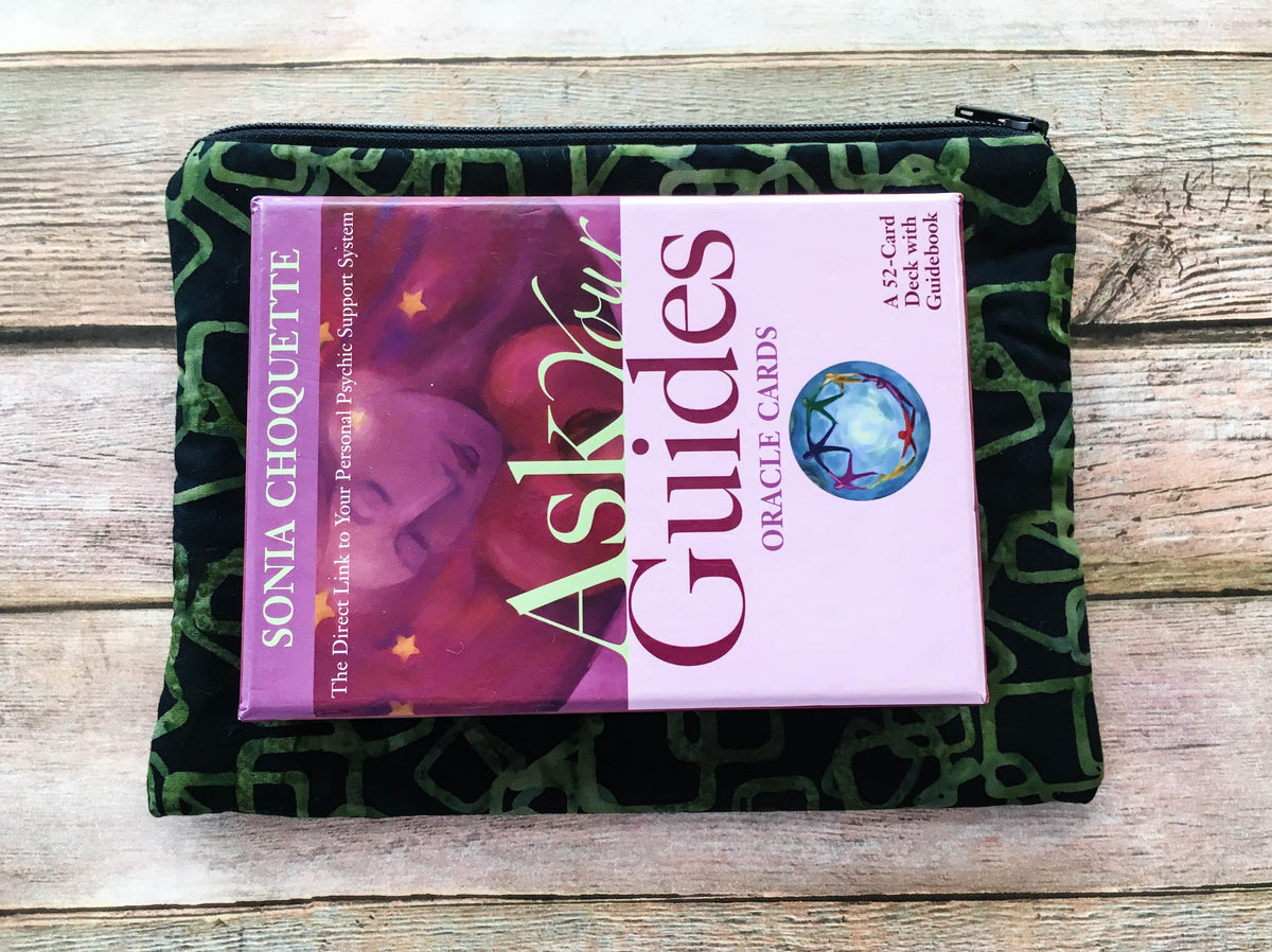 Green Geometric Tarot Card Bag