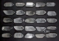 Quartz Crystal Points Sheet (25 Pieces) Size 4 to 6 cm Bulk Wholesale Lot Natural Crystals