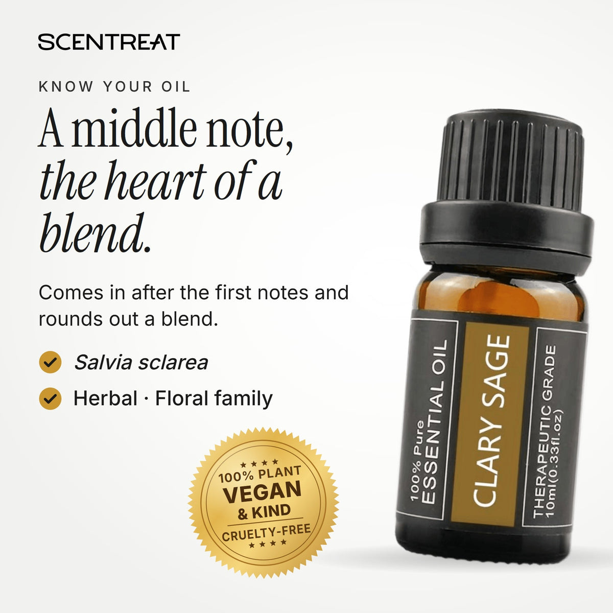 100% Pure Clary Sage Essential Oil