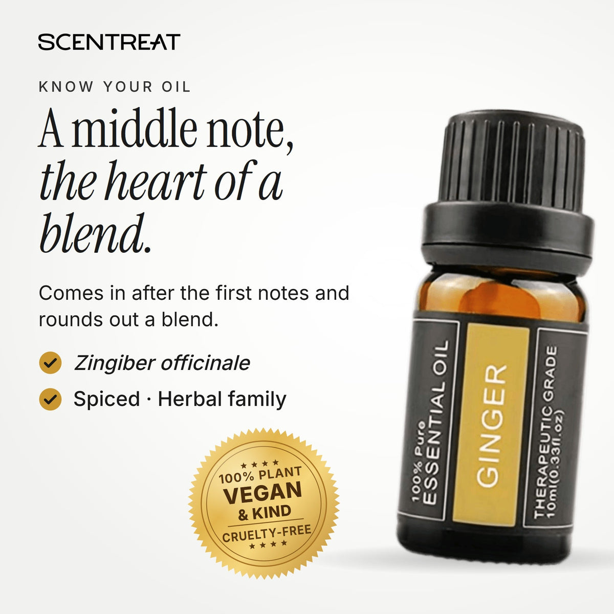 100% Pure Ginger Essential Oil