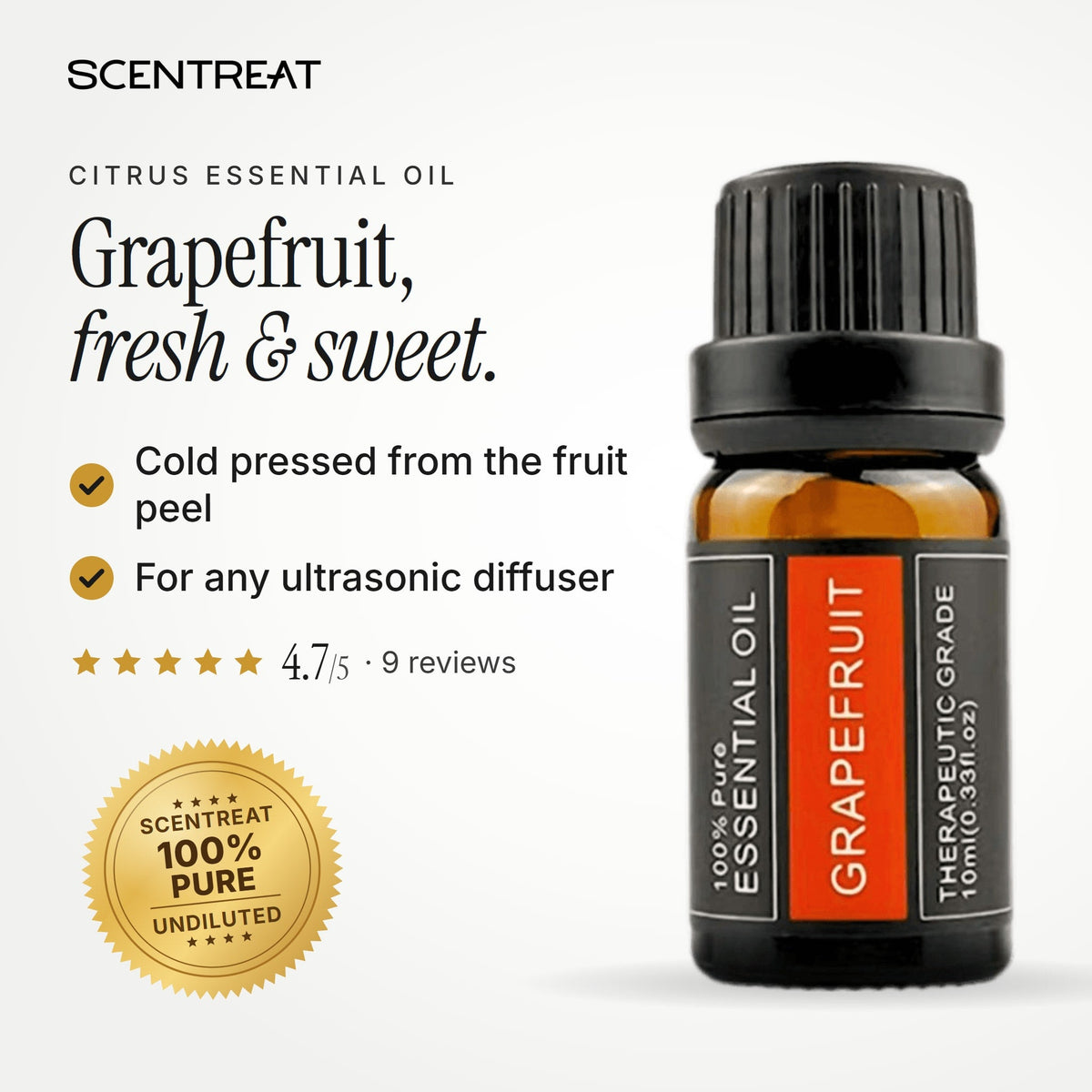 100% Pure Grapefruit Essential Oil