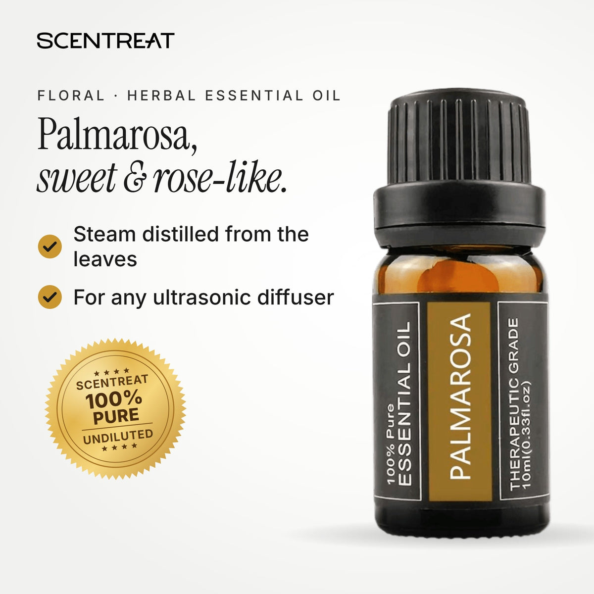 100% Pure Palmarosa Essential Oil