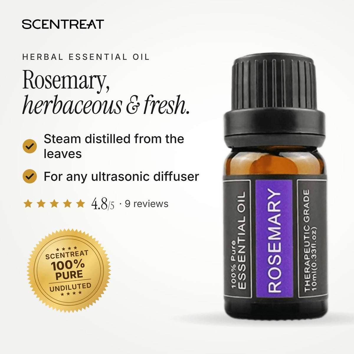 100% Pure Rosemary Essential Oil