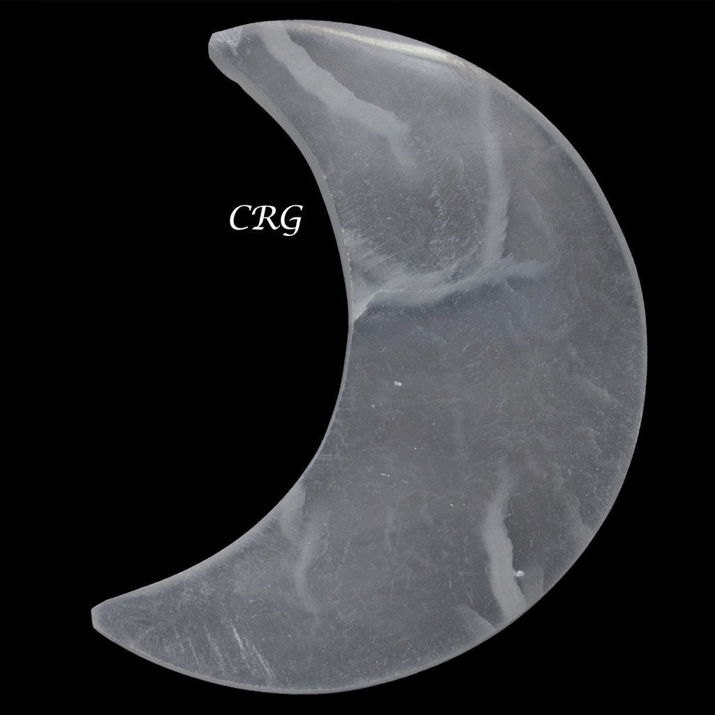 Selenite Crescent Moon Plate 14cm